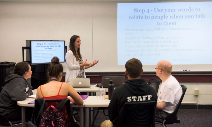 Chapel Haven students and SCSU students in Communication Disorders class