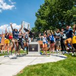 SCSU New Student Orientations: students jump for joy