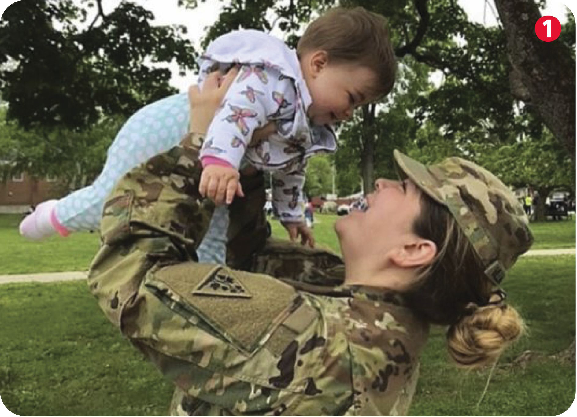 SCSU student and Army National Guard member Renee Villarreal with baby