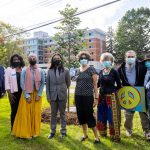 a gathering at the Peace Day celebration on campus