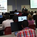Students and faculty participate in a two-day boot camp on data analytics offered by IBM.