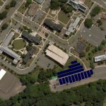 map showing solar panels projected for SCSU campus