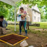 SCSU archeology program, students, excavation at Whitfiield Museum, Guilford, Conn.