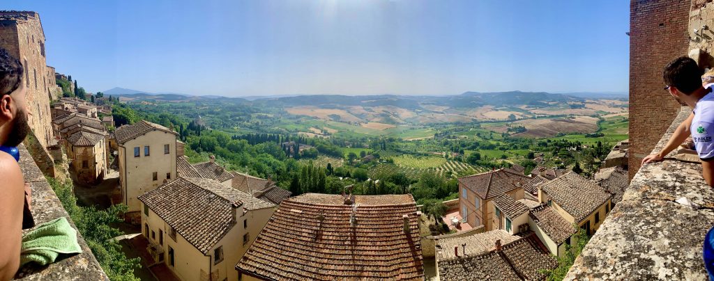 A view of the Tuscan landscape from the city of Montepulciano, Italy