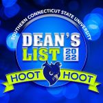 Graphic that says Dean's List 2022 Southern Connecticut State University Hoot Hoot