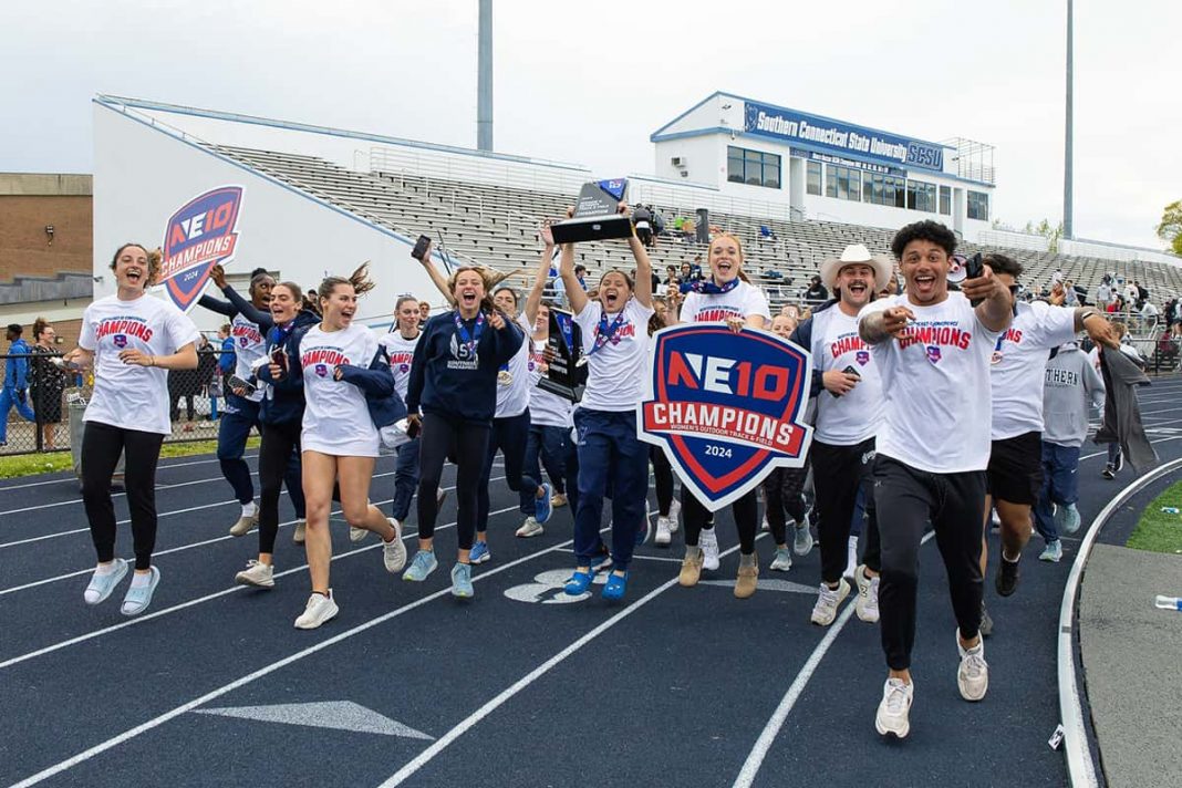 Men's And Women's Track & Field Win 20th Ne10 Outdoor Championship 